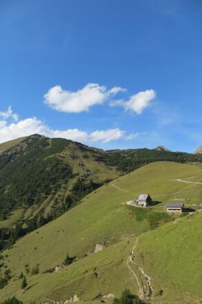 Die urige Plumsjochhütte