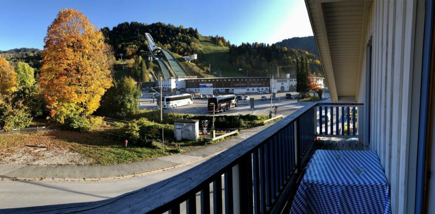 Aussicht Balkon - Olympia Skisprungschanze