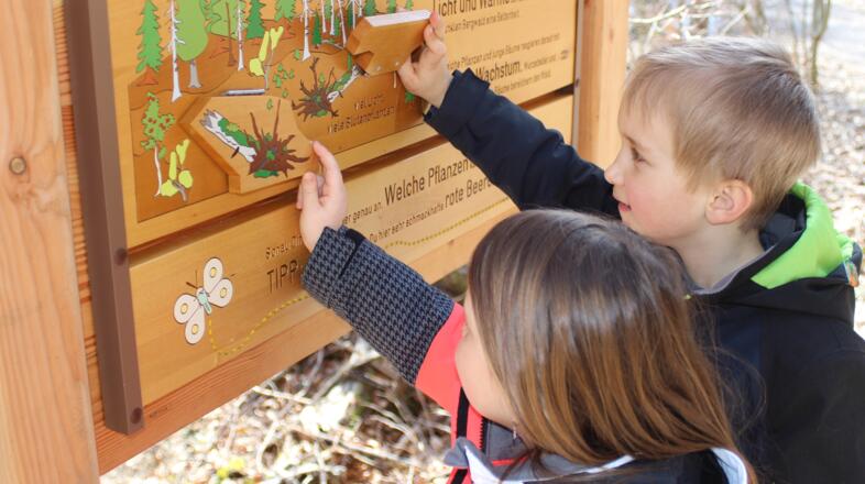 Tierfreigelände Infotafel