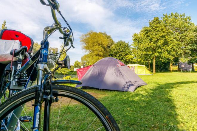 Zeltplatz für Donauradfahrer