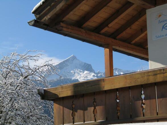 Südost-Balkon der Ferienwohnung Dreitorspitze