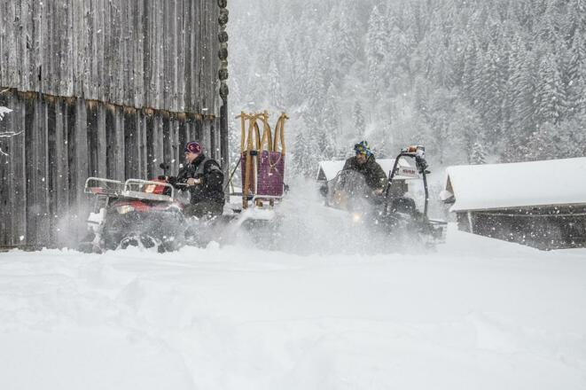 Berghaus Gauertal Zufahrt im Winter