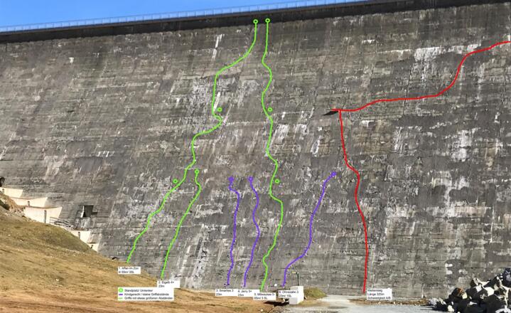 Topo Klettergarten Silvrettasee