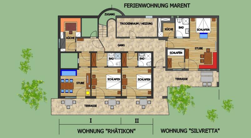 Grundriss Ferienwohnungen
