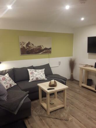 Schlafsofa im Wohnbereich mit Infrarotheizung