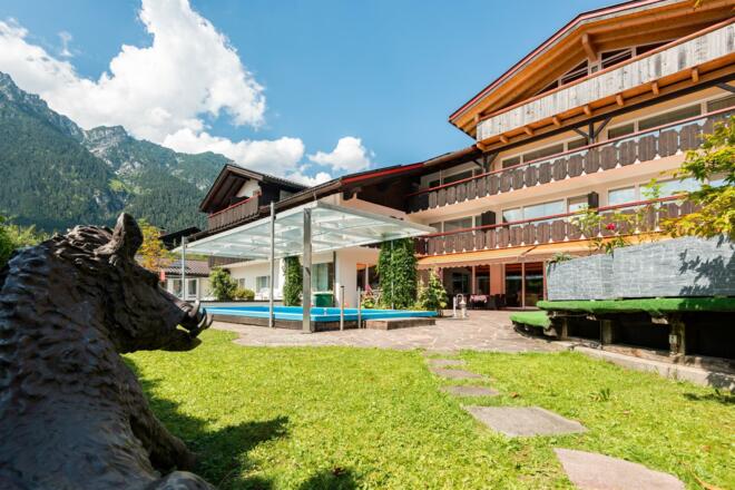 Garten mit Sau reduziert