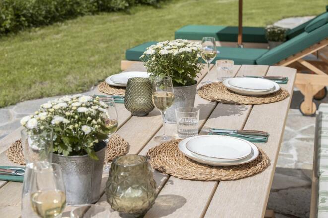 Berghaus Gauertal Sitzbereich Sommer