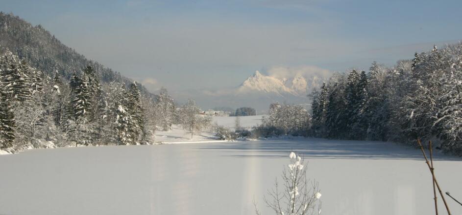 Die Winteridylle des Reintalersees