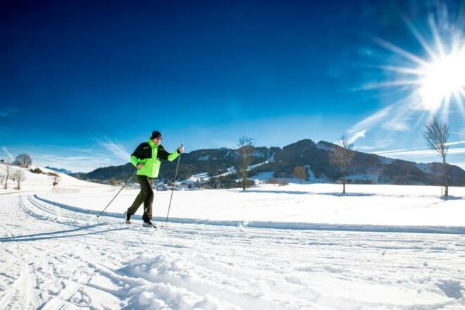 Langlaufloipe direkt am Haus