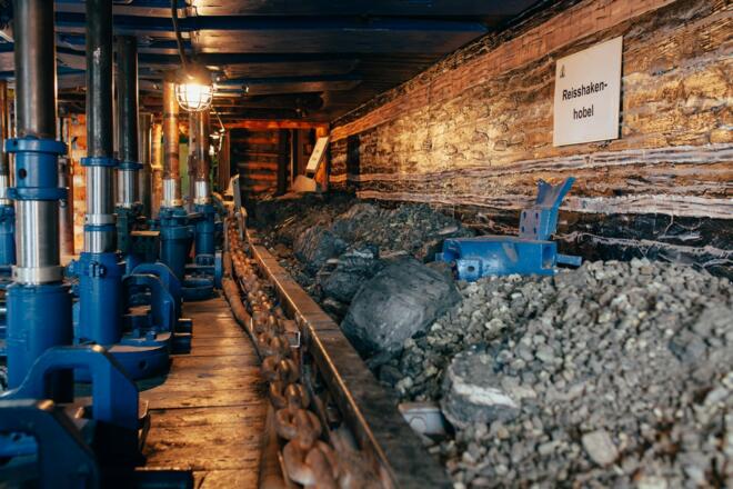 Großexponathalle des Peißenberger Bergbaumuseum