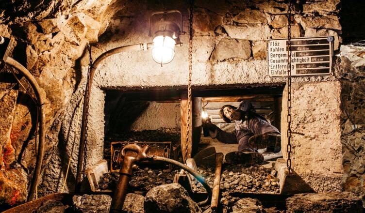 Im Stollen des Peißenberger Bergbaumuseum