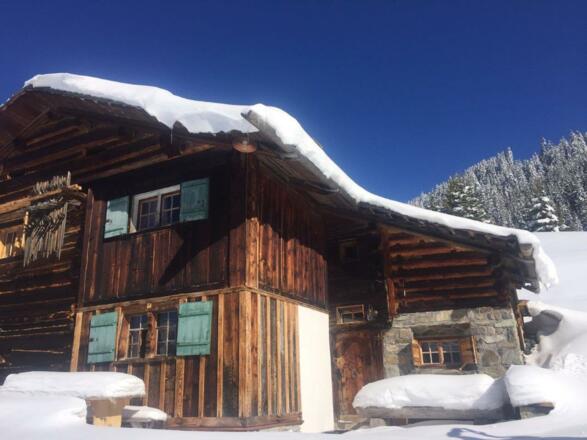 Berghaus Bartholomäberg Winter Ansicht