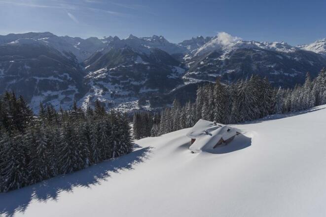 Berghaus Bartholomäberg Lage Winter