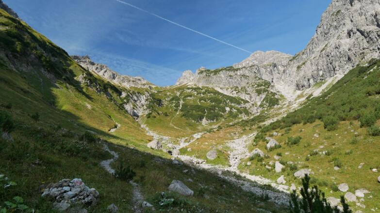 Pfad in Richtung Hornbachjoch