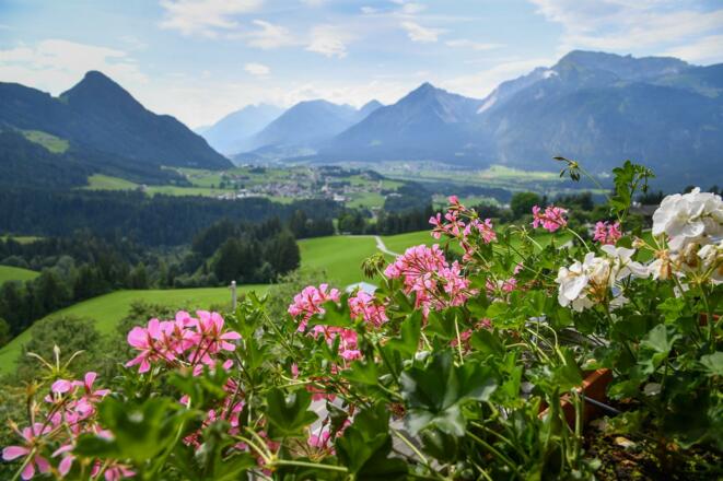 Ausblick vom Pinzgerhof Reith i.A.