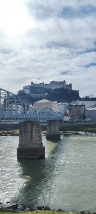 Festung Hohensalzburg und Salzach