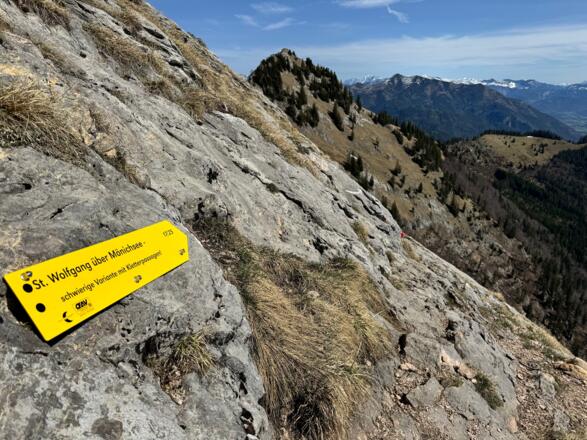 Abstieg Purtschellersteig über Felsplatten