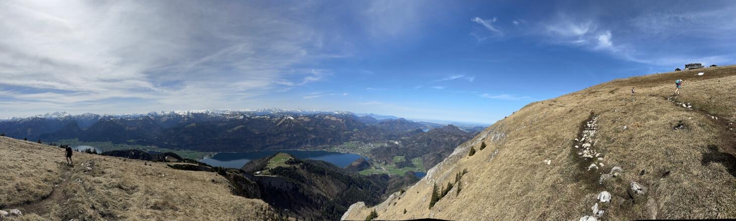 Pano-Foto der Aussicht beim Aufstieg