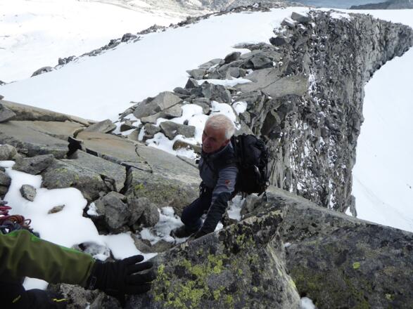 Oberhalb der ersten Kletterstelle