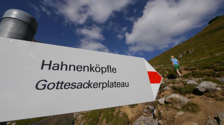 Wegweiser zum Hahnenköpfle