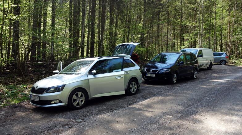 Parkplatz ~575m vor Fahrverbot