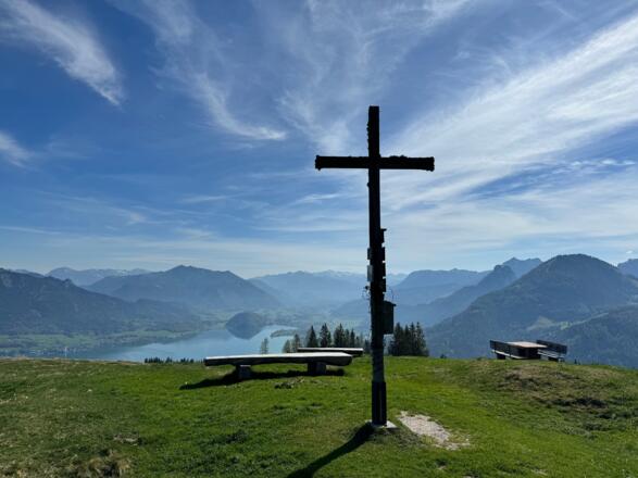 Breitenberg bei Zinkenbach mit Blick über den Wolfgangsee