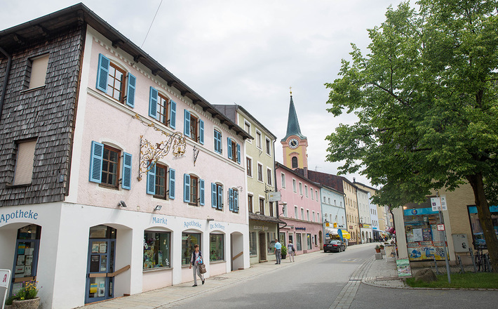 Im Zentrum des Ortes Teisendorf