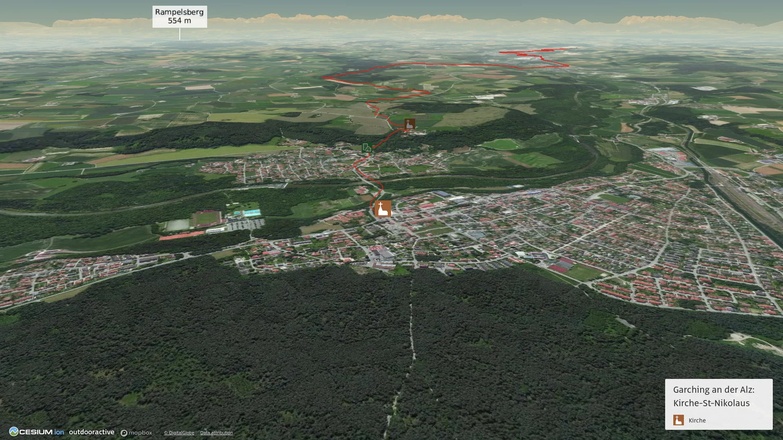 Pilgerweg in Inn-Salzach: Böhm.-Bayrischer Weg: Garching - Trostberg