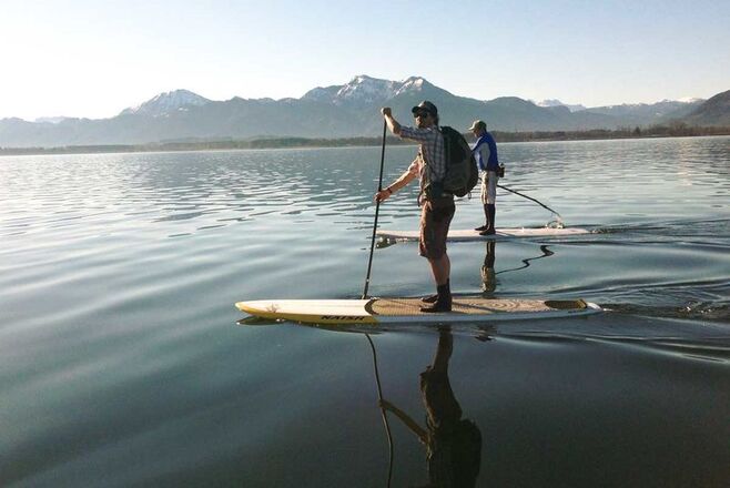 Stand-Up Paddeln am Chiemsee.