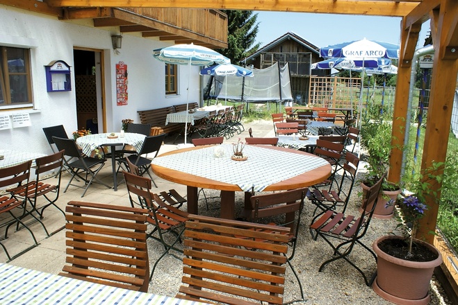 Außenbereich zur Radlerrast