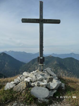 am Gipfel der Baierkarspitze (1909 m)