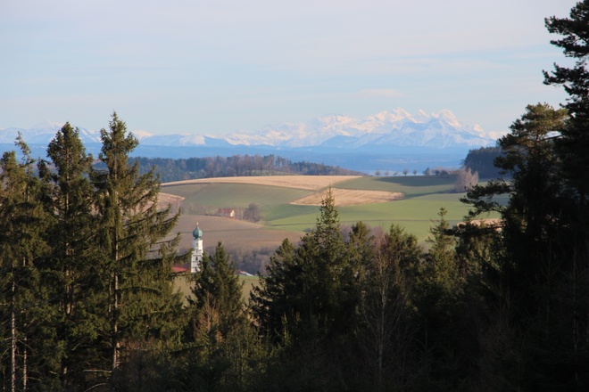 Alpenansicht vom Aussichtspunkt in Fuchsöd