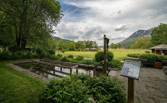 Panoramablick an der Kneippanlage im Kurpark Inzell