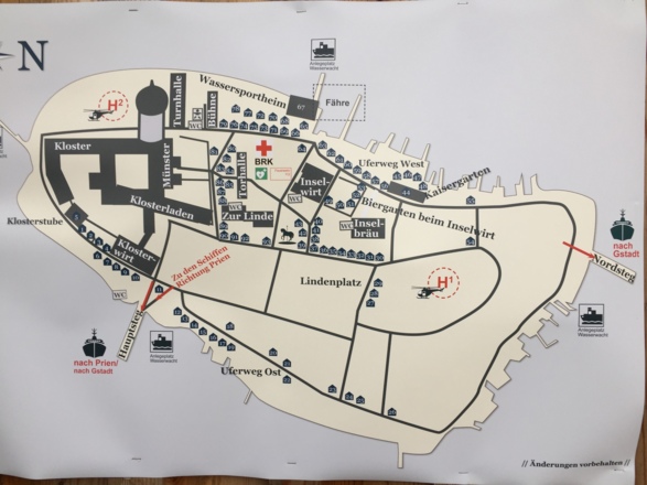 Übersichtsplan des Christkindlmarktes auf der Fraueninsel