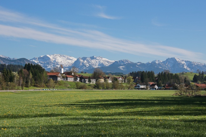 Blick auf Prem am Lech