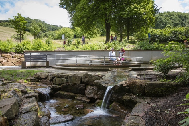 Barrierefreie Wassertretanlage Mespelbrunn