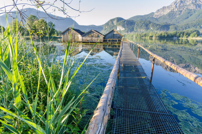 Wanderung - Loisach-Rundweg - Bootshäuser am Kochelsee