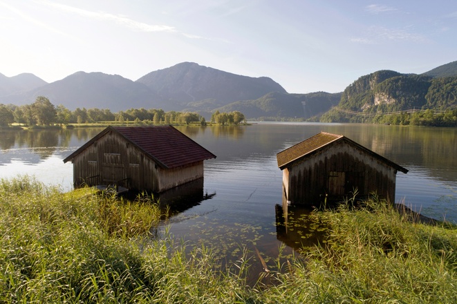 Fischerhütten am Kochelsee bei Schlehdorf