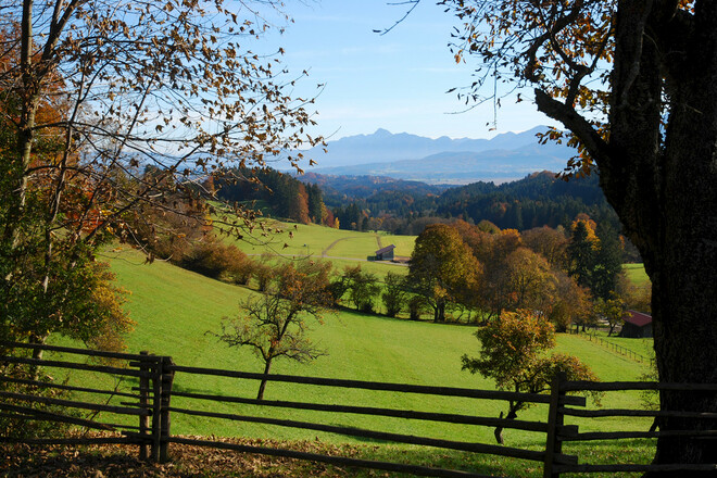 Radtour Murnau Bad Bayersoien - Blick von Bad Kohlgrub