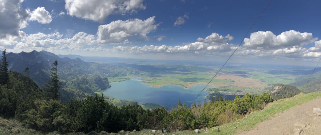 Blick vom Jochberg auf dem Kochelsee