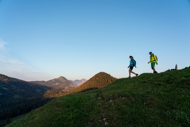 Weg zum Rabenkopf, Blick zum Jochberg