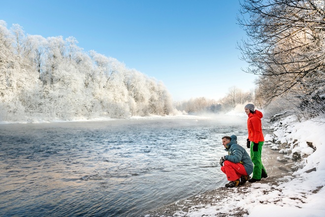 Winterwanderung entlang der Isar