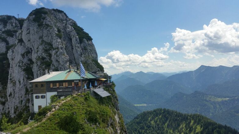 Blick vom Roßstein auf die Tegernseeerhütte