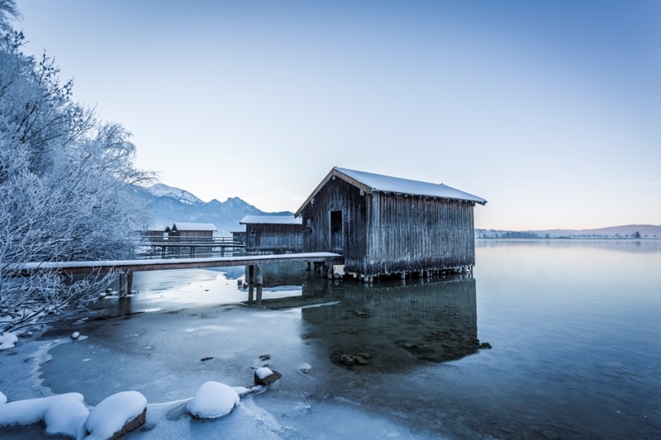Bootshütte am Kochelsee