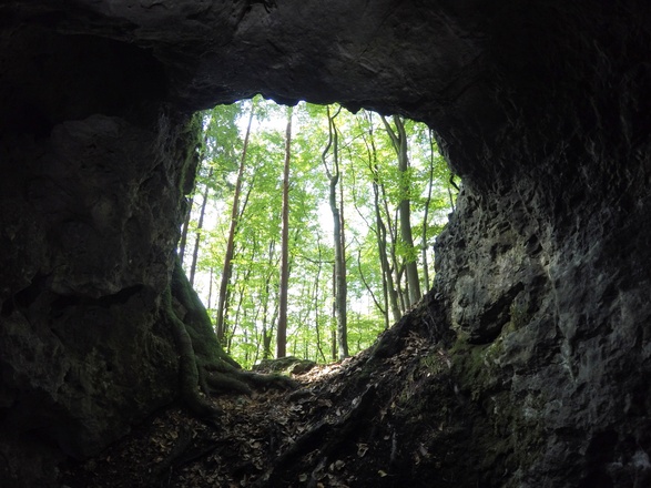 Blick aus dem Windloch / Wiedelloch