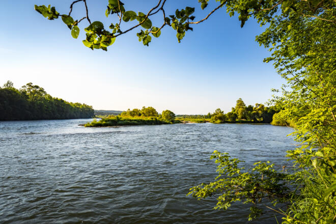 Zusammenfluss Isar und Loisach