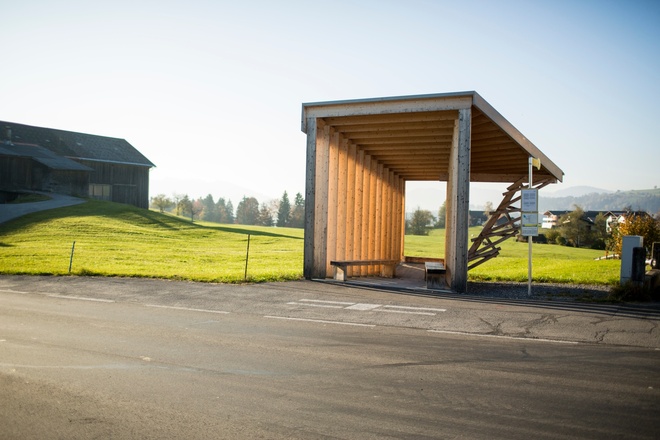 BUS:STOP Krumbach, Haltestelle Glatzegg
