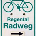 Markierung des Regental-Radweges