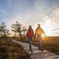 Unterwegs auf dem Bohlenpfad im Schwarzen Moor