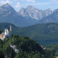 Blick auf die Königsschlösser Neuschwanstein und Hohenschwangau